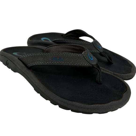 OluKai Ohana Pavement Sandals Flip Flop Thong Water Resistant Beach Black 6.5 main image 3